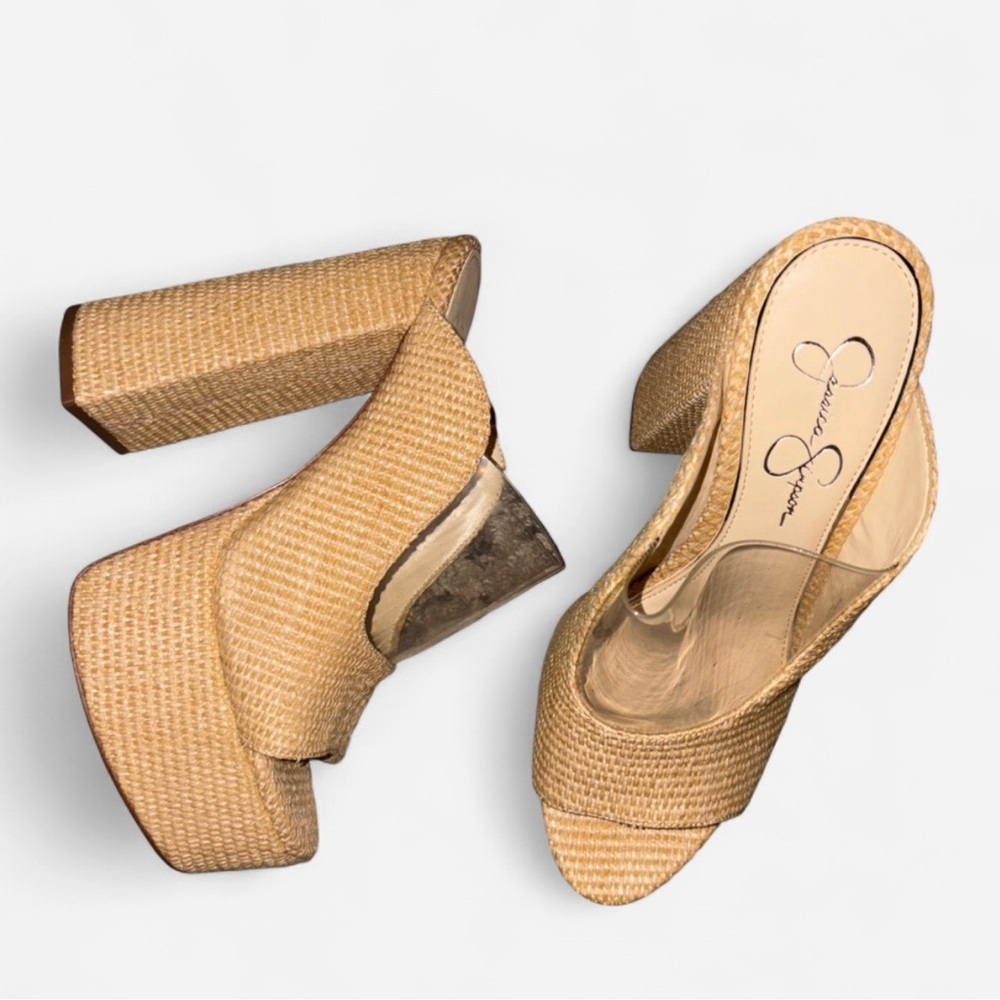 Elegant Tan Platform Wedges